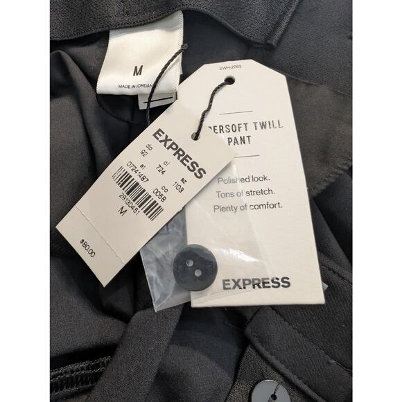 Express Supersoft Twill Boot High Rise Pants Black Size M NWT - Picture 6 of 8